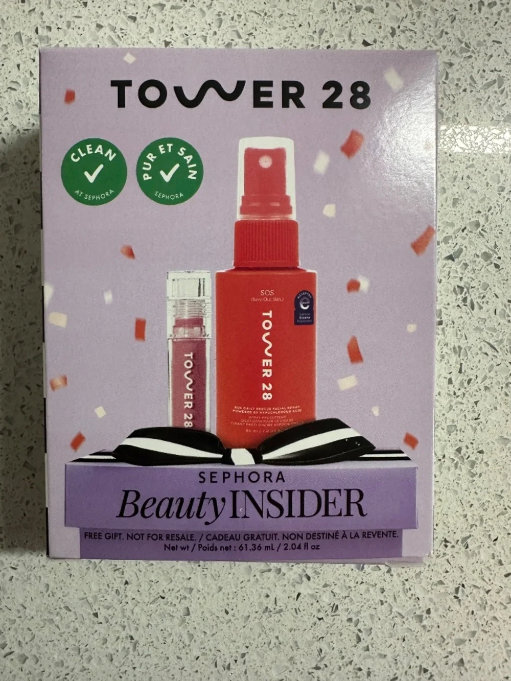 Tower 28 SOS Daily Rescue Facial Spray 2oz & ShineOn Lip Jelly Mini